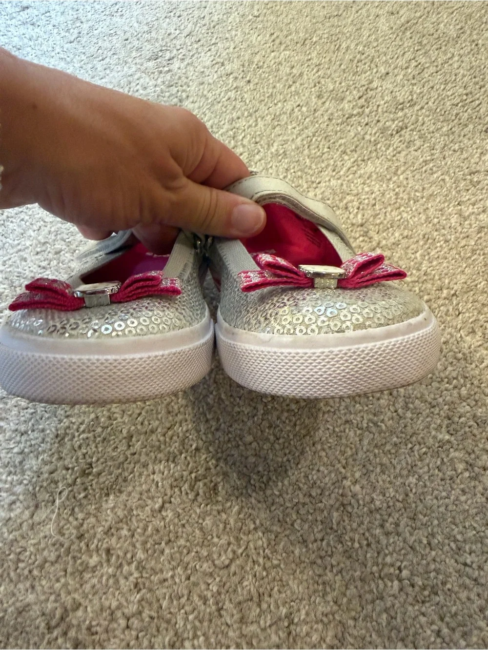 Keds x Hello Kitty Silver Sequin Glitter Mary Jane Shoes - Toddler Size 10